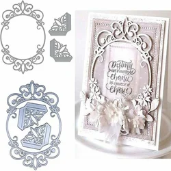 Birthday Border Metal Cutting Dies Scrapbooking Stencil Die Cuts Card Embossing DIY Photo Album Oval Frame Template Stencil