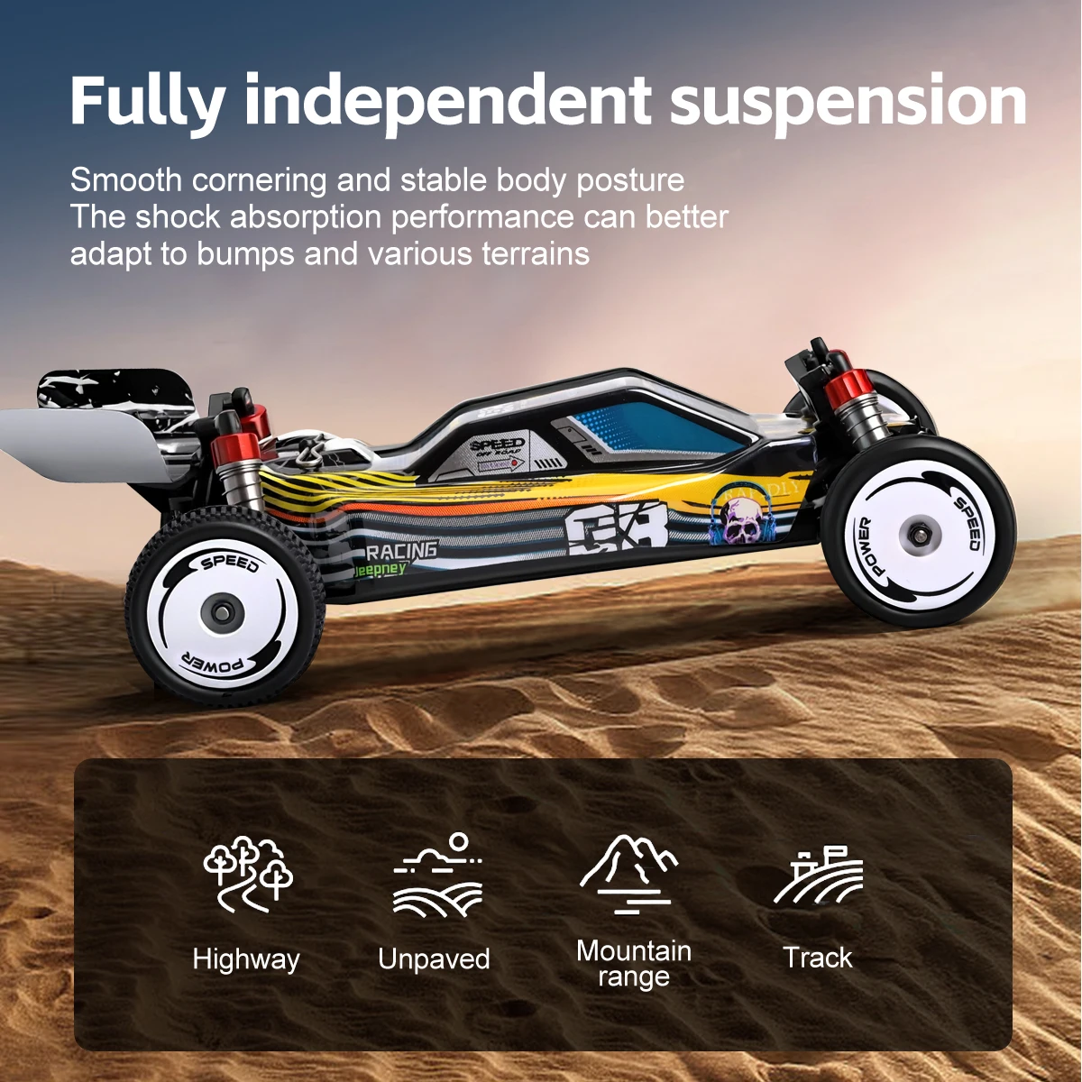 Weili 244016 Rc Car High-Speed 1:24 Electric Two Wheel Drive Electric Competitive High-Speed Remote-Controlled Toy Car Rc Model
