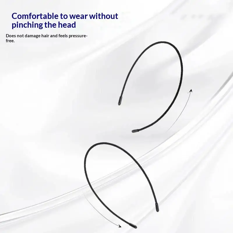Ultradünnes, unsichtbares Stirnband, kein Einknicken, rutschfest, elastischer Haarreif, schmerzfreie Haarband-Heber für hohe Pferdeschwänze, schlankes Gesichtsdesign – Detail 8