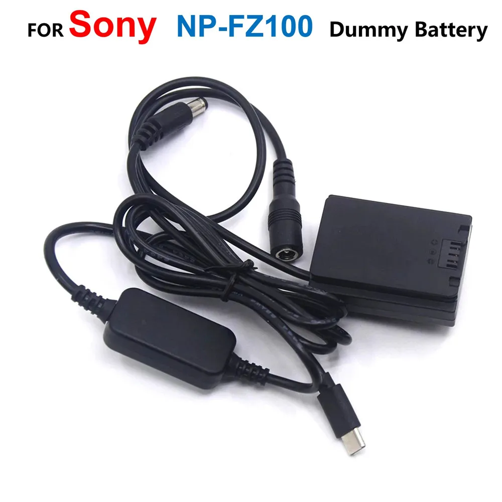 

NP-FZ100 Dummy Battery+USB Type-C PD Power Bank Cable Adapter For Sony Alpha 9 A9 ILCE-9 ILCE-7M3 A7RIII A7 III ILCE-7M3K A6600