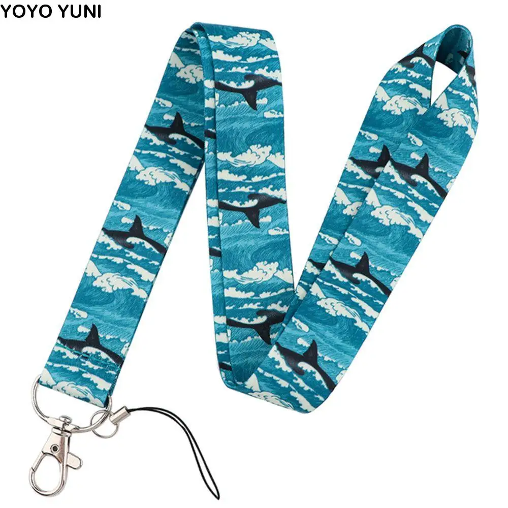 

Holder ID Badge Holder Phone Badge Strap Whale Shark Lanyards Mobile Phone Strap Phone Hang Rope Marine Animal Phone Lanyard