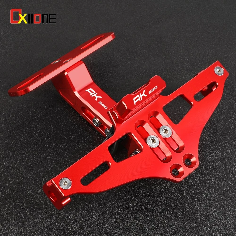 For KYMCO AK550 AK-550 AK 550 2017-2021 2022 2024 2023 Motorcycle Rear License Plate Tail Frame Holder Bracket Turn Signal Light