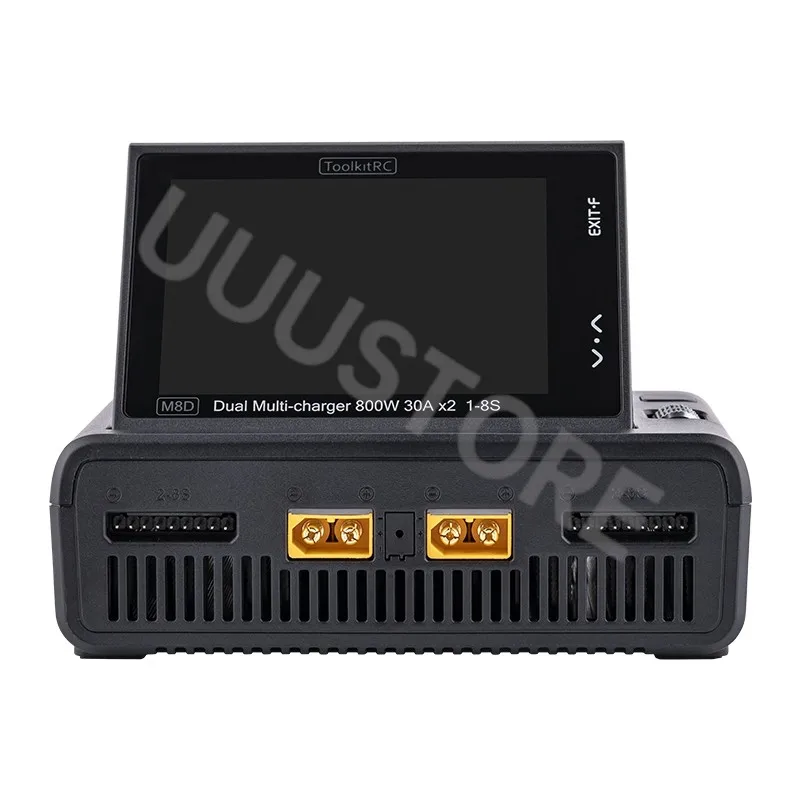 Toolkitrc m8d 1600w 50a dc balance touchscreen carregador 65w carga rápida canais duplos para 1-8s lipo bateria rc fpv drone carro
