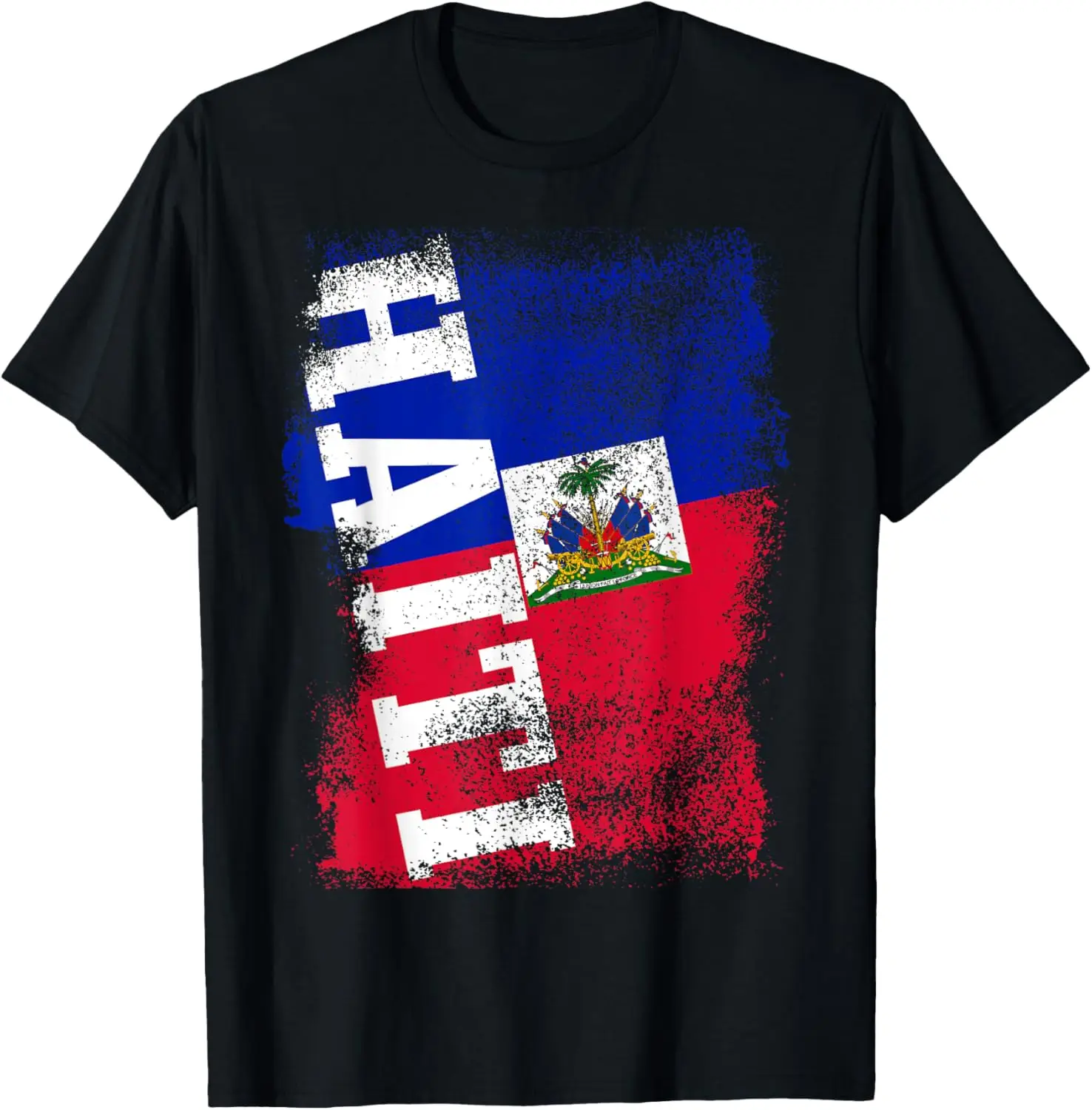 

Haiti Haitian Flag Caribbean Souvenir T-Shirt,100% cotton
