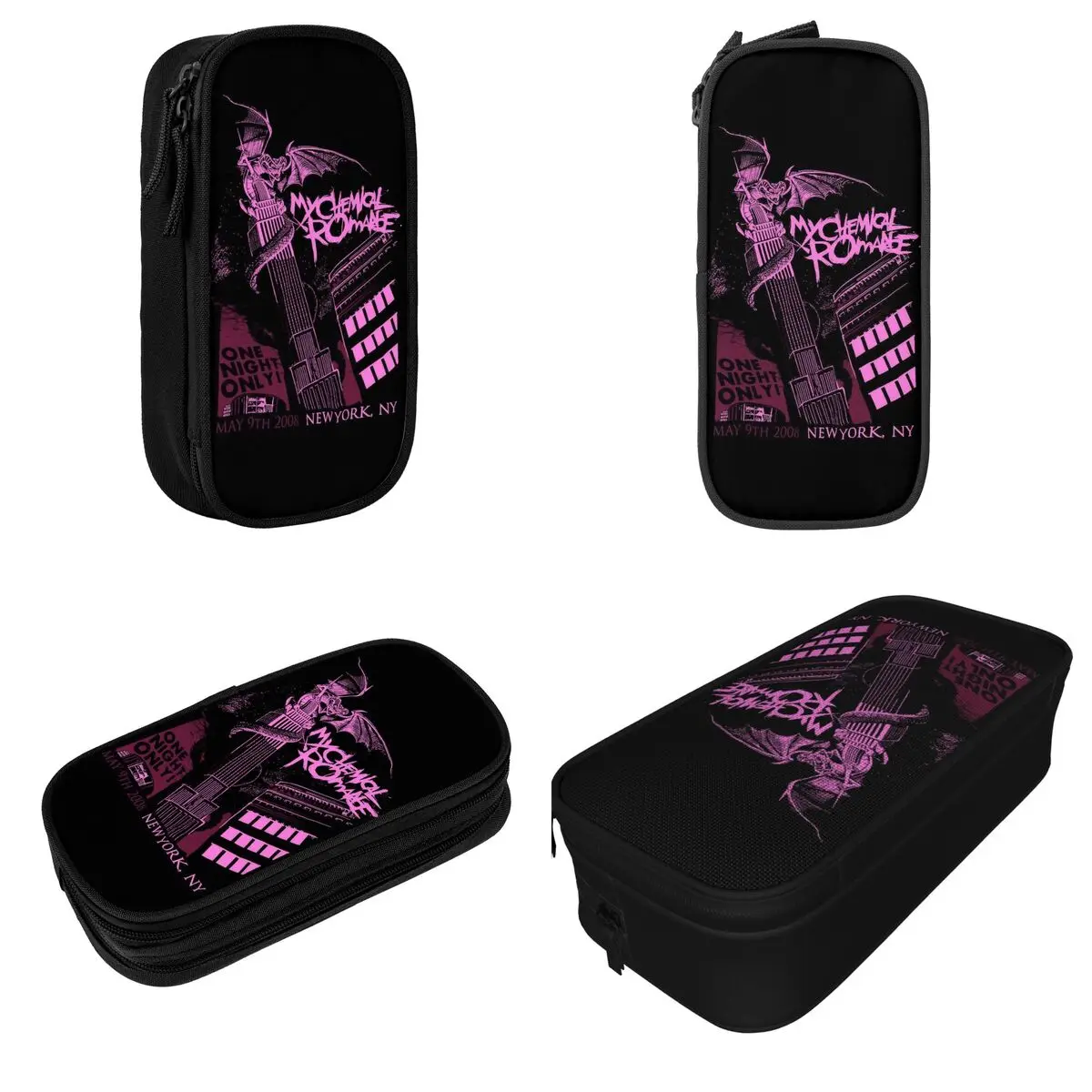 Imagem -02 - Mcr Band Punk Rock Pencil Cases my Chemical Romance Pencil Box Grandes Bolsas de Armazenamento para Estudantes Papelaria Escolar Novo