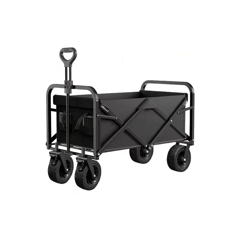 

Foldable Camping Trolley Cart With Table Folding Cart Camping Wagon Collapsible Cart Wagon Large Capacity Outdoor