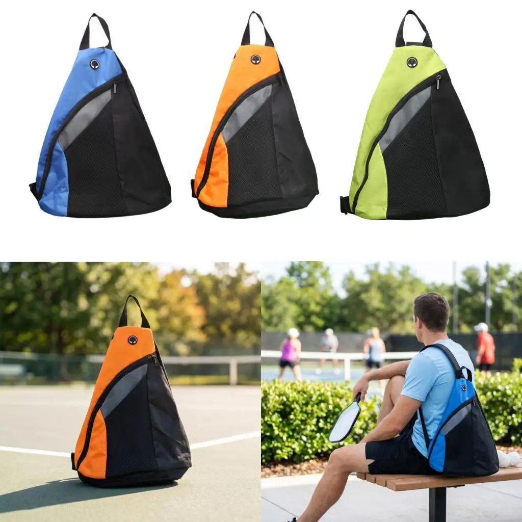 Pickleball Bag Pouch Holds Paddles and Balls Stylish Outdoor Convenient Carrying with Zipper Portable Beginners Shoulder Bag