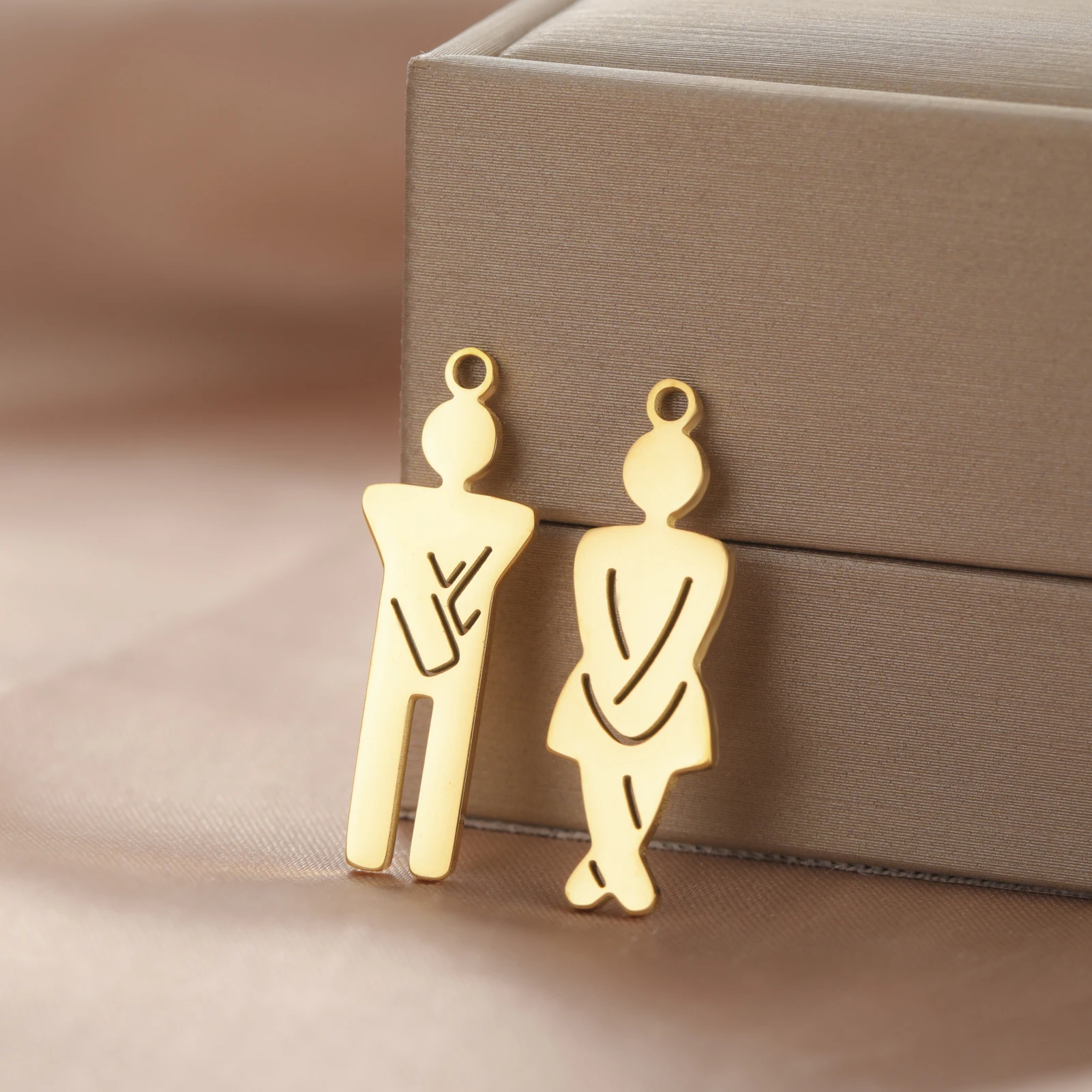 3pcs Stainless Steel Creative Funny Hip-hop Charms Woman Man Boys Girls Pendnats For DIY Jewelry Making Necklace Keychain Gifts image 6