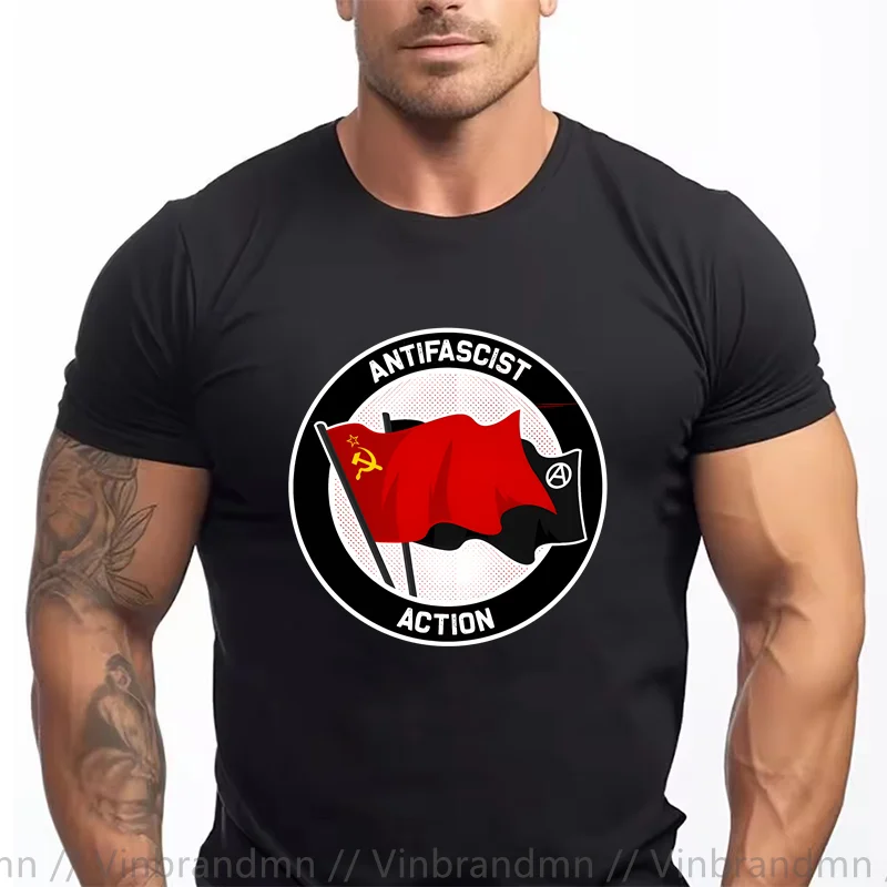 ANTIFASCHISTISCHE Design Classic Tshirt AKTION Leftist Antifa Antifascism Antifascist T Shirt Unisex Brand T-Shirt Anitfa Logo