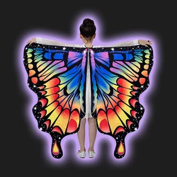 Butterfly Wings Cosplay Cape For Kids Halloween Costume Belly Dance Performance Accessories Rainbow Capes Children's Day Present