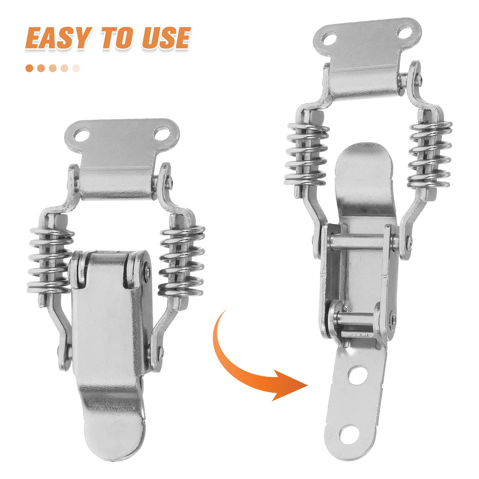 4Pcs Industrial Double Spring Toggle Latch Heavy Duty Iron Lock for Toolbox Rv Cabinet Shock Absorbing Clamp Latch Lock
