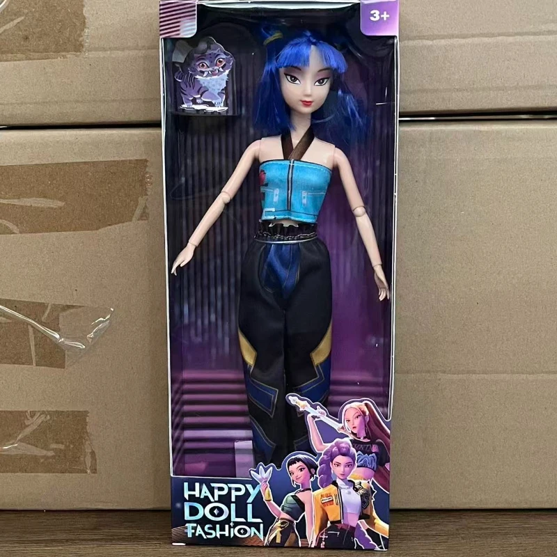 11in Kpop Demon Hunters Figurine in vinile Nuovo K-POP Demon Slayer Miniature Doll Lumimila Zoey Desktop Ornament Decorazione Regali