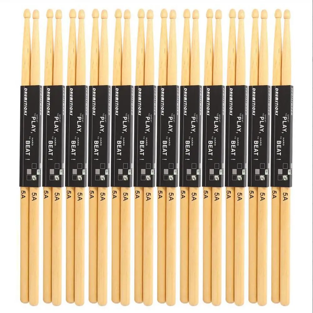 12 Pairs Drum Sticks 5a / 7a Drumsticks Professional Practice Playing Musical Instrument Accessories Dropship