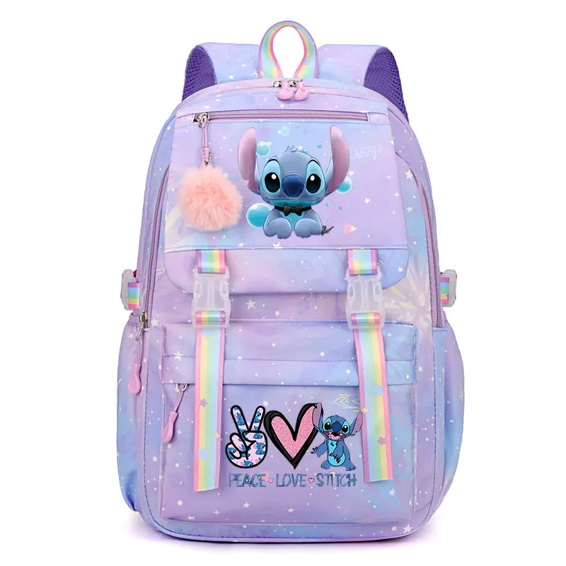 Hot Lilo And Stitch Large capacity Waterproof Backpack for School Kawaii Anime Cosplay Bag Travel Bag School Student Girl Gift