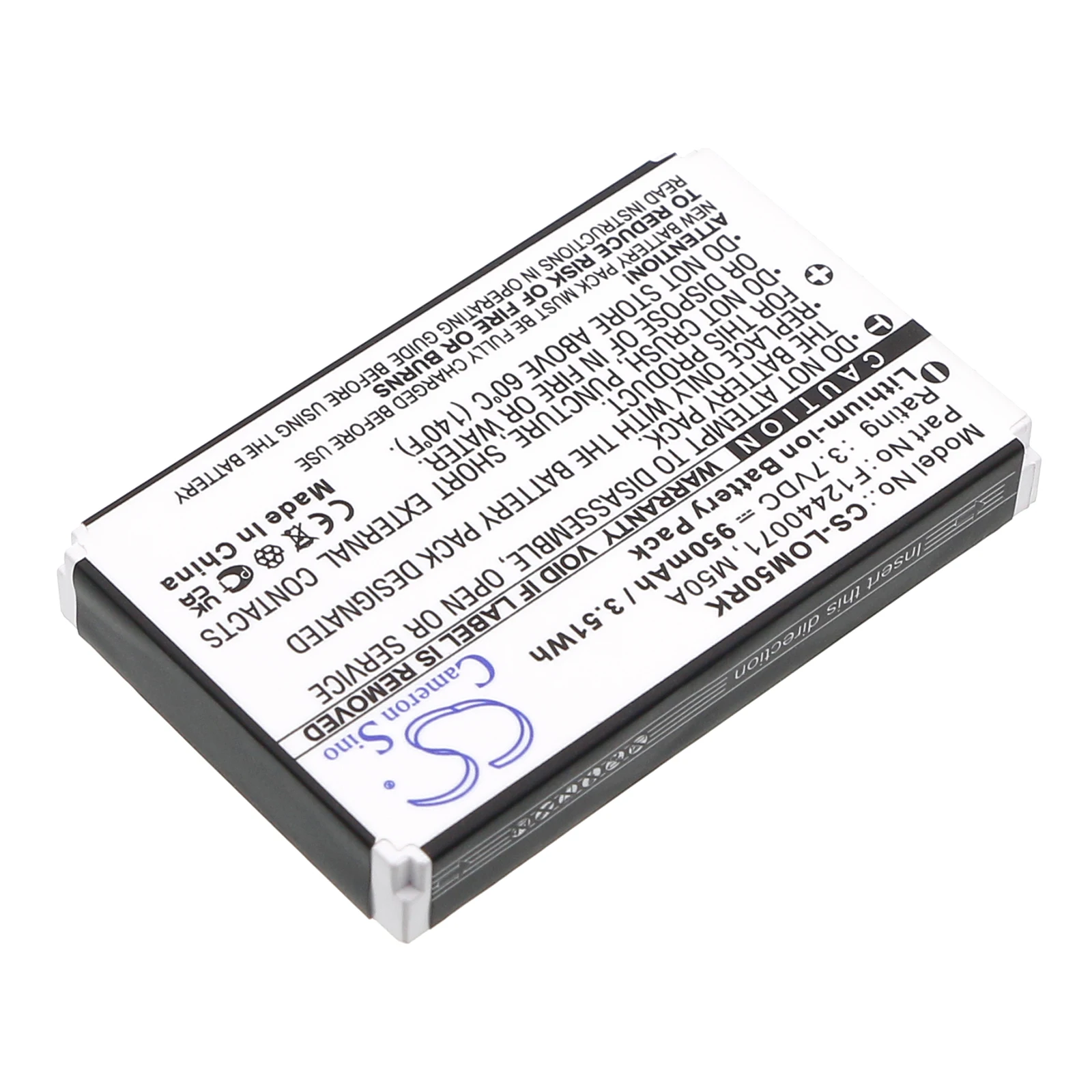 Cameron Sino 950mAh Keyboard Battery M50A 190304-2004 F12440071 for LOGITECH diNovo Edge, DiNovo Mini, Y-RAY81