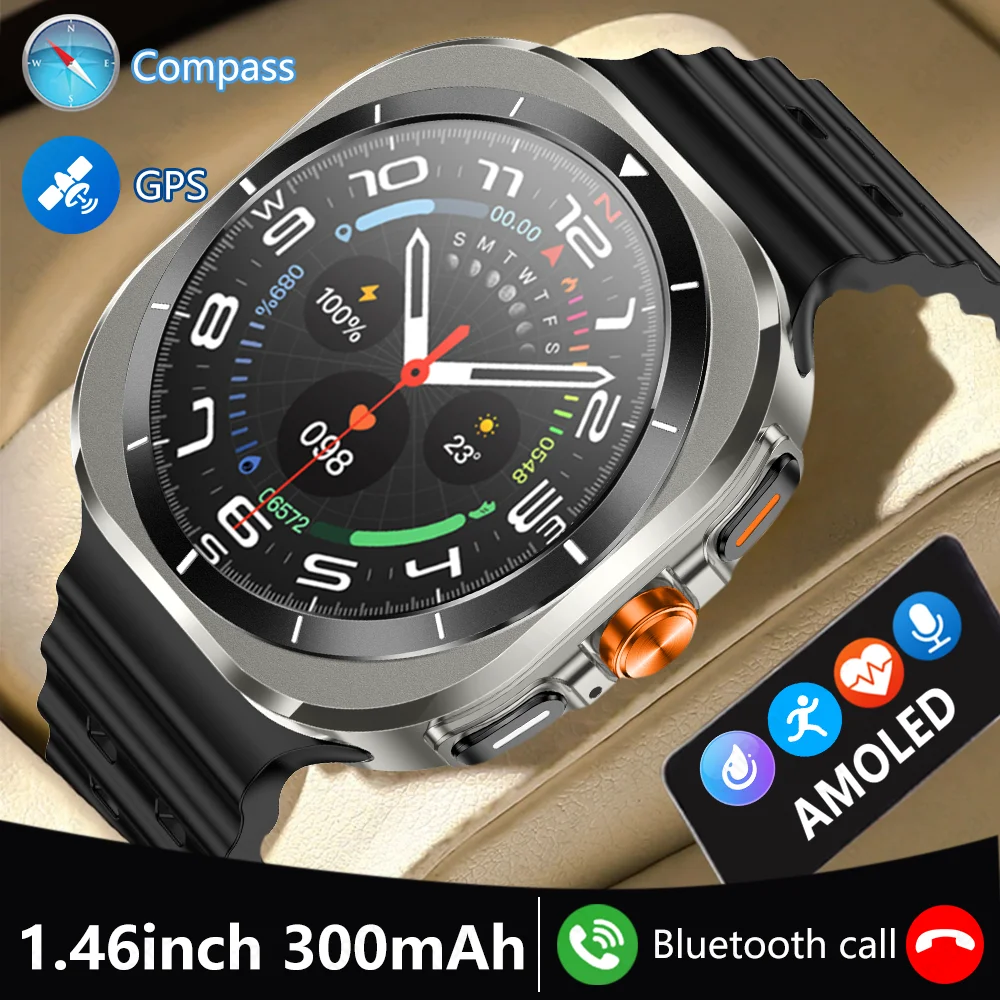 

For Samsung Watch 7 Ultra Smart Watch GPS Track Men Watch AMOLED Bluetooth Call IP68 Waterproof Sport Smartwatch For Android IOS