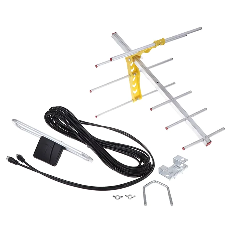 

-ABAB ТВ-антенна 100 миль 10 дБ усиленная 8 для Yagi для UHF/VHF/FM HDTV аксессуары для уличной антенны
