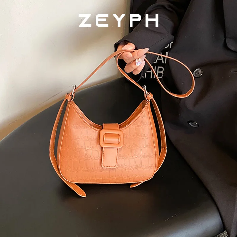 

Zeyph 2025 Summer New Trend Small PU Leather Handbags and Purses Women's Underarm Bag Square Shoulder Crossbody Bags