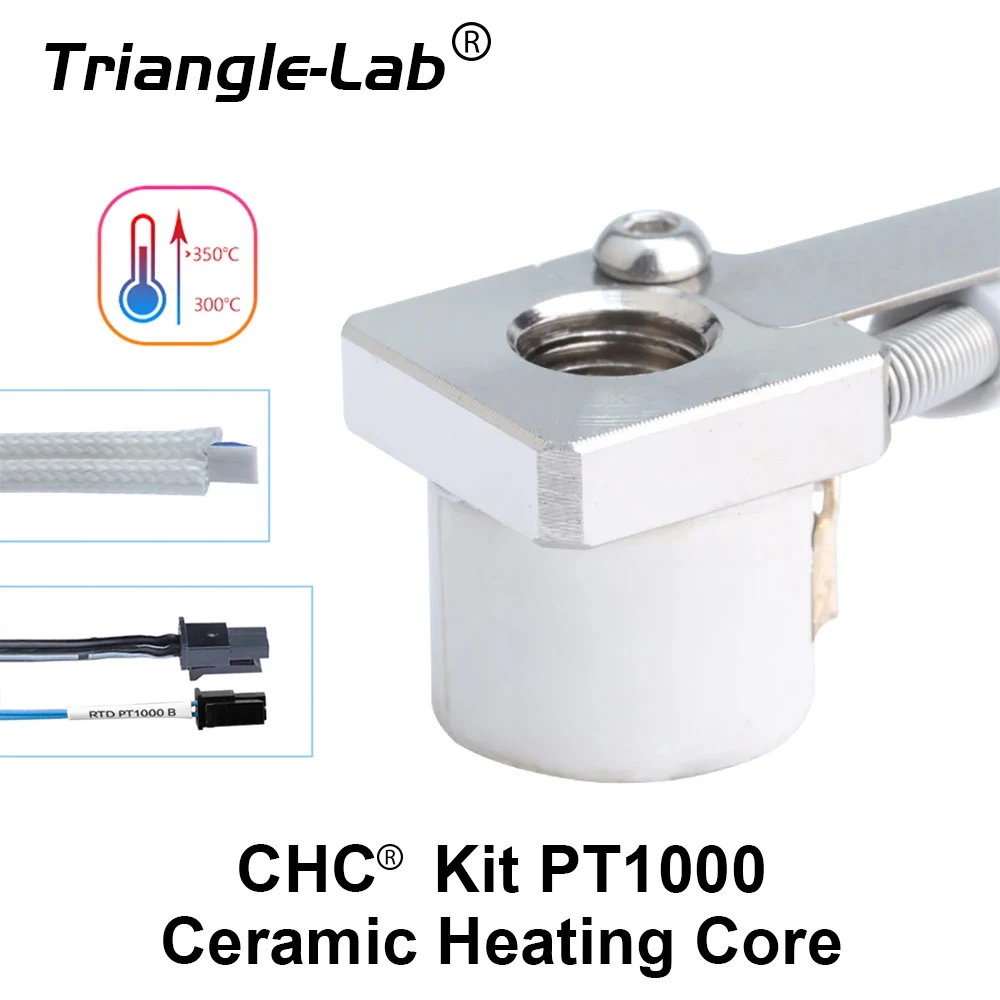 

R TriangleLab CHC®KIT PT1000 ceramic heating core quick heating mini for ender 3 V6 hotend CR10 CR-6 SE mk3s 3d printer hotend