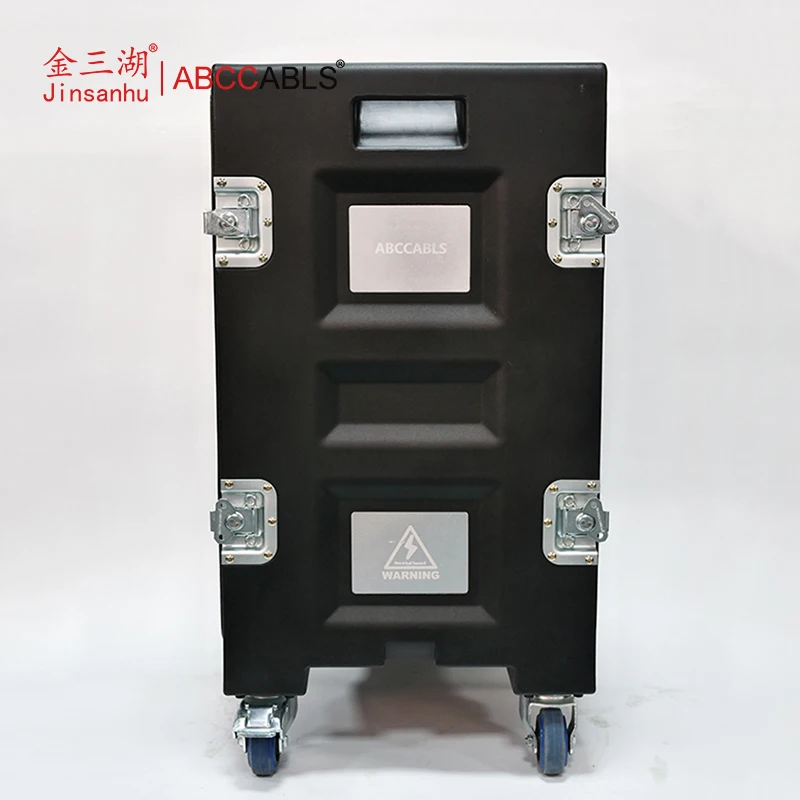 ABCCABLS 30CH 3Phase 208V/120V US Stage Power Distribution Box | 10 Sockets 200A Rated 4*19Pin Socapex + NEMA L5-20R Wheeled