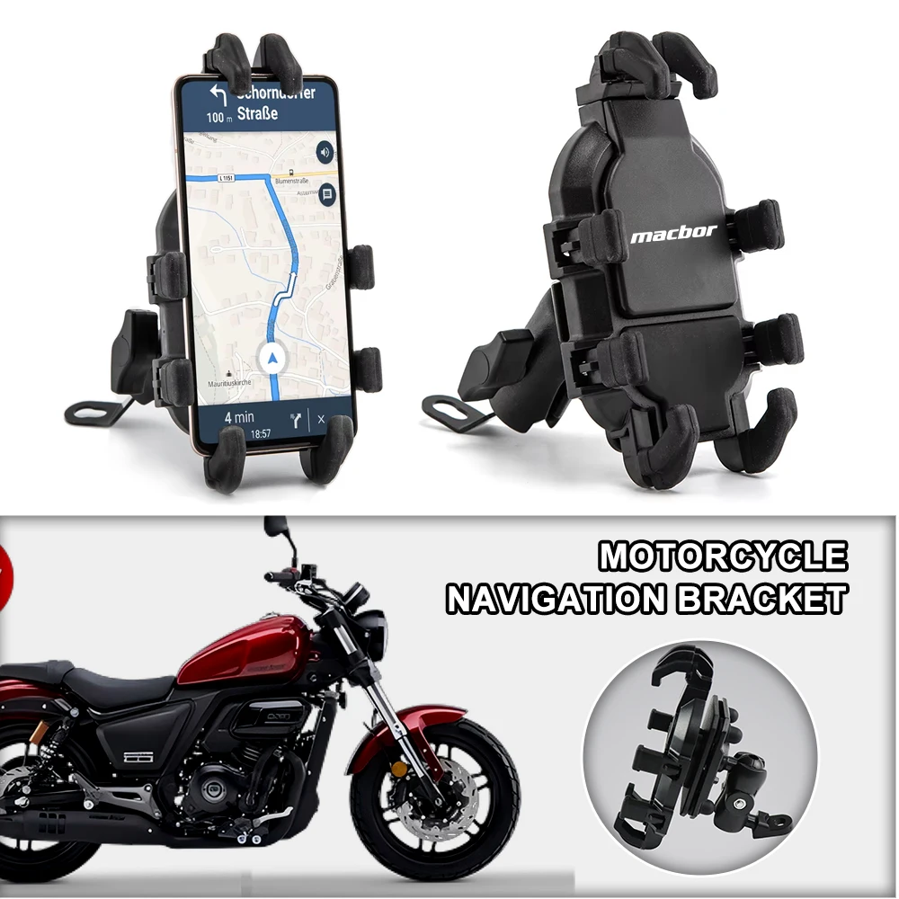 

Rearview Mirror Motorcycle Phone Mount Anti-Shake Rotation Holder For Macbor Montana XR1 Rockster flat 125 Mile Eight XR5 XR