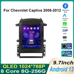 9.7 inch For Chevrolet Captiva 2006-2012 android 13 Car Radio GPS Navigation Carplay Multimedia Player Auto Stereo QLED BT WIFI