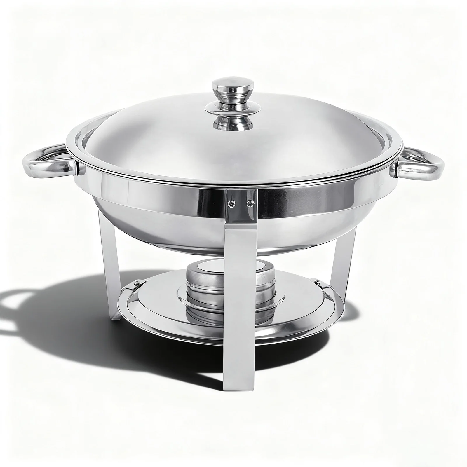 2/4 Pack Chafing Dish Buffet Set Stainless Steel 316 With Food Pan & Water Pan 5L Round Chafers Warmer Server BBQ Party W/Lid