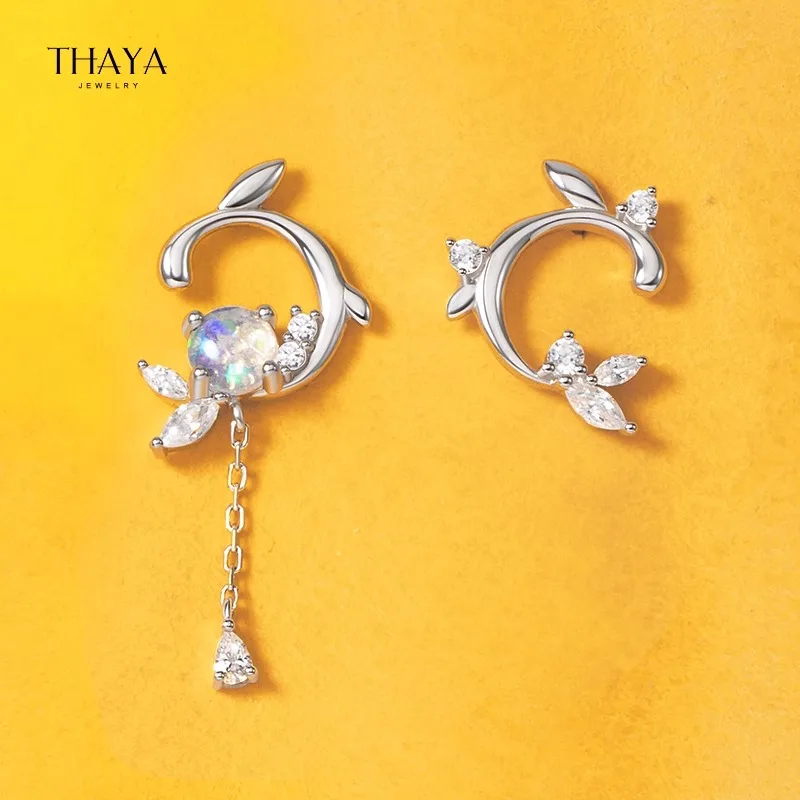 

Thaya Original Design Women Earring Elegant Earring Dangle Silver Needle Crystal Earring Drop For Women Fashion Fine Jewelry