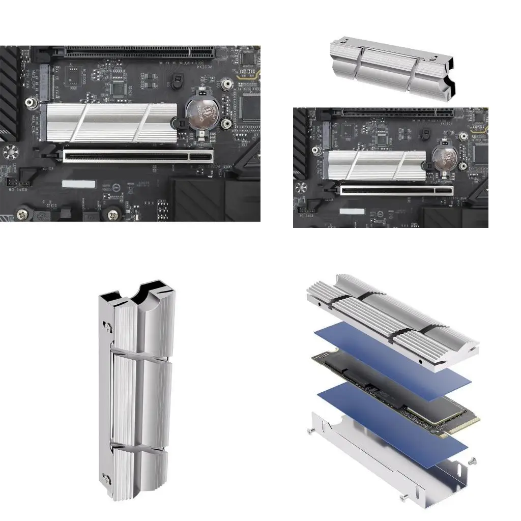 

R53C Heat Management M.2 2280 SSD Heat Sink with Grooves Designs Fine Workmanship