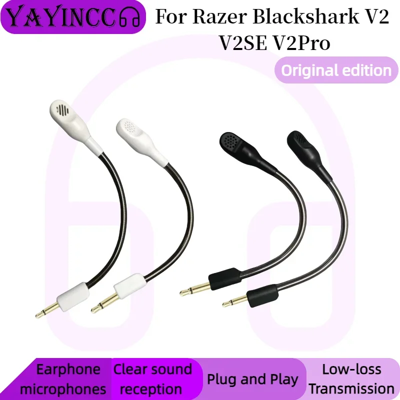 

YAYINCC Replacement 3.5mm Gaming Mics For Razer Blackshark V2 V2SE V2Pro Detachable microphone rod plug and play MIC 11.1
