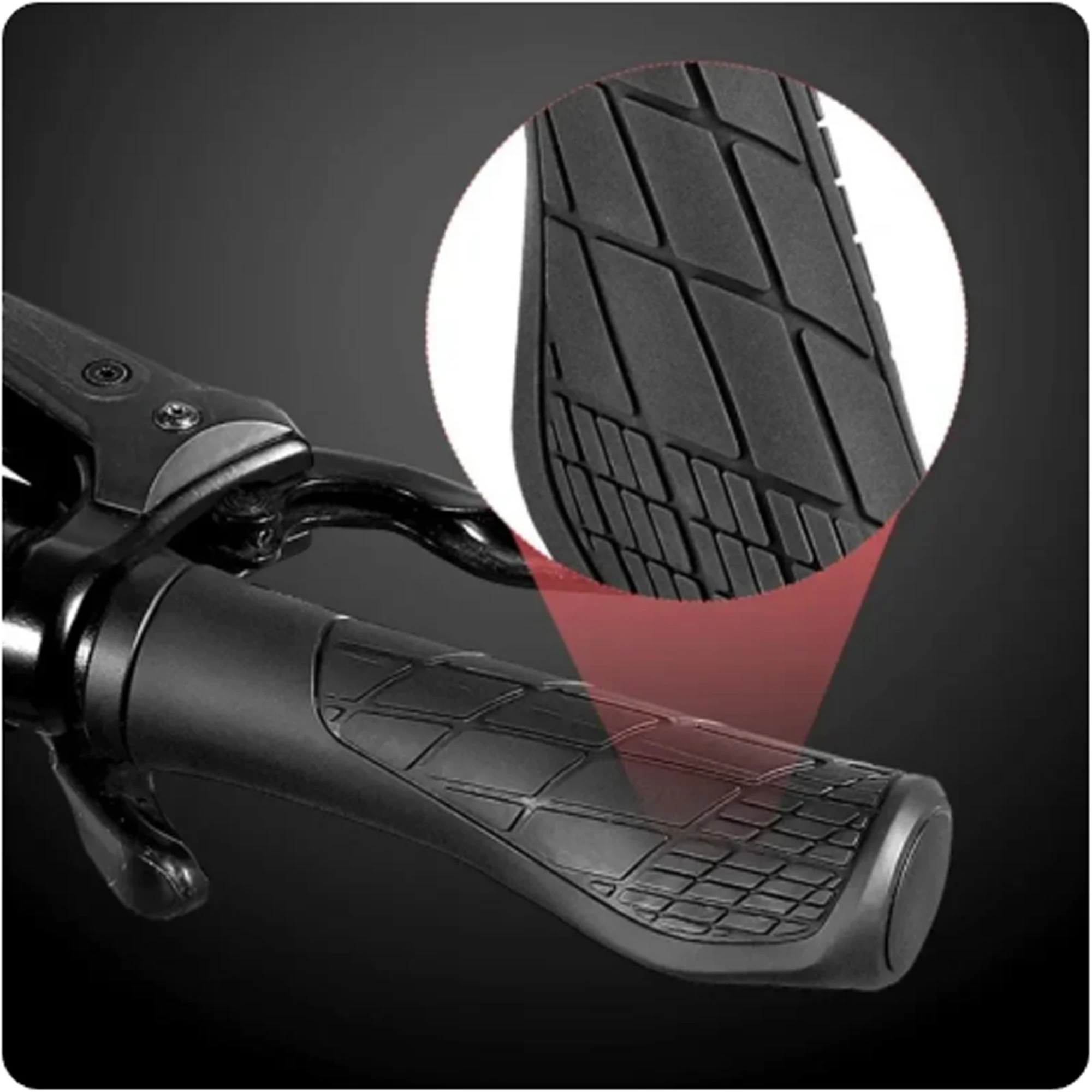 MTB Bicycle Grips Shockproof Bike Handlebar Cover Anti-Slip Lockable Grips Ergonomic Cycling Rubber Ball Handle Grips*