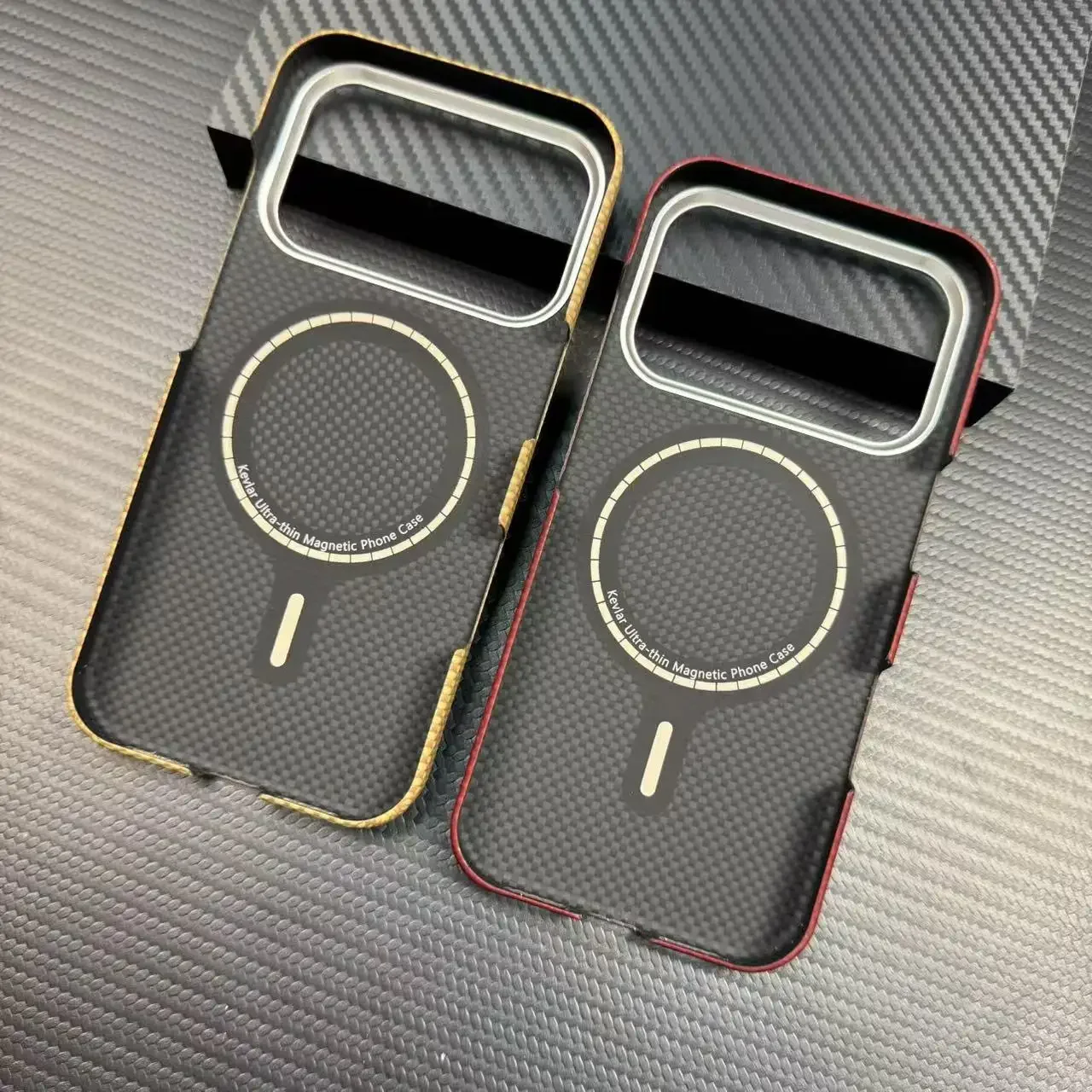 

For IPhone 17pro 17 Pro Max Ultra Light Real Aramid Kevlar Carbon Fiber Case Luxury Business Magnetic Charging Protective Cover