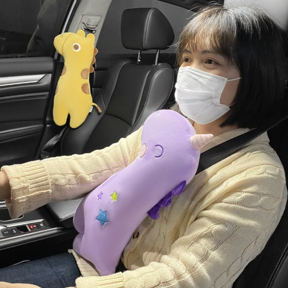 Cartoon Cute Plush Car Seat Belts Covers Shoulder Padding Universal Children Kids Safety Belts Protector Pads Auto Accessories