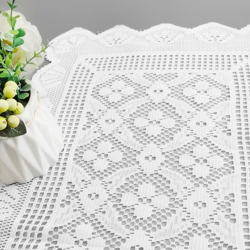 Modern Simple White Lace Table Mat Nordic Dining Coffee Table TV Cabinet Decorative Cover Cloth 1 Piece