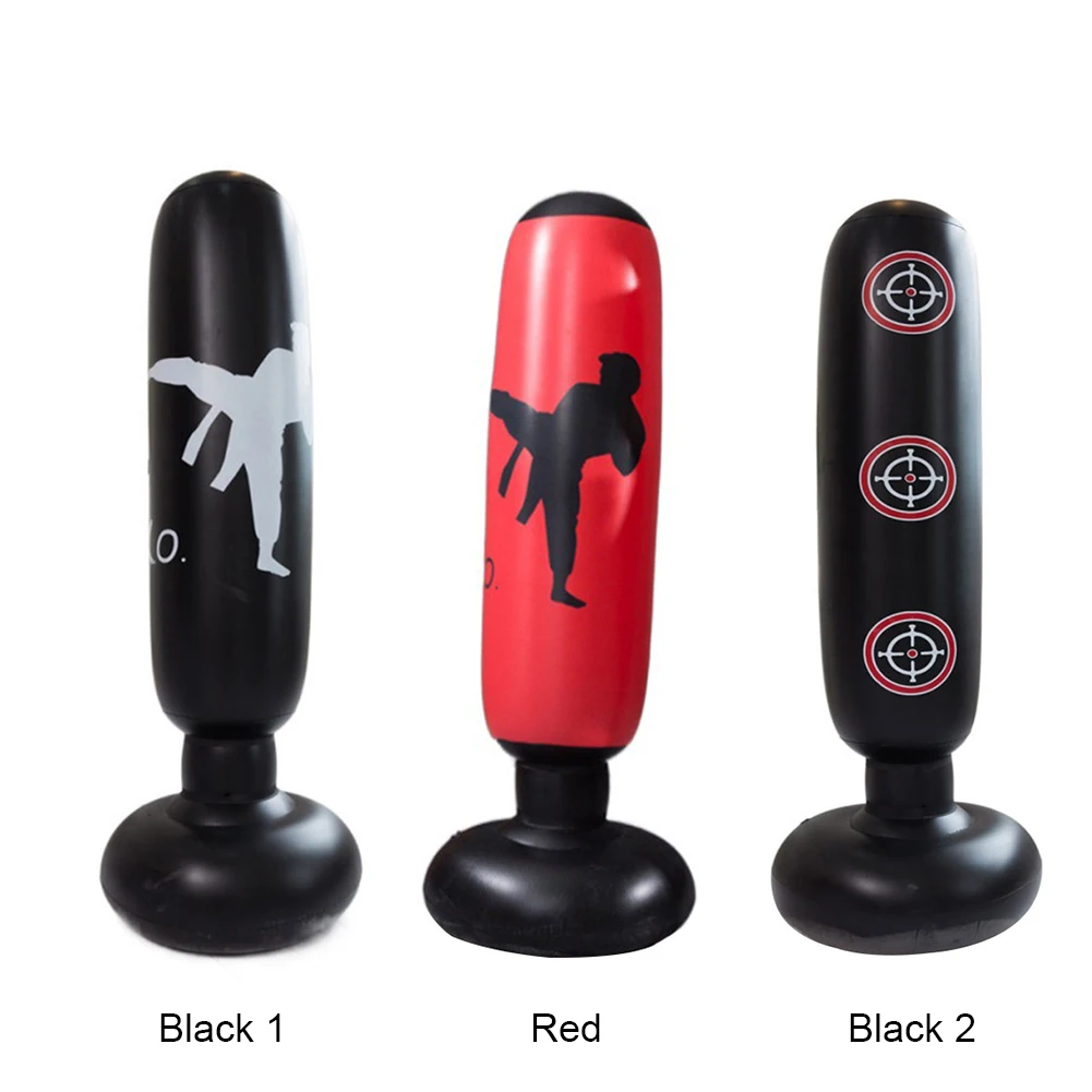 1.6 متر الملاكمة التدريب بهلوان عمود تخفيف الضغط الدائمة أكياس الرمل القابلة للنفخ لمعدات التدريب التايكوندو