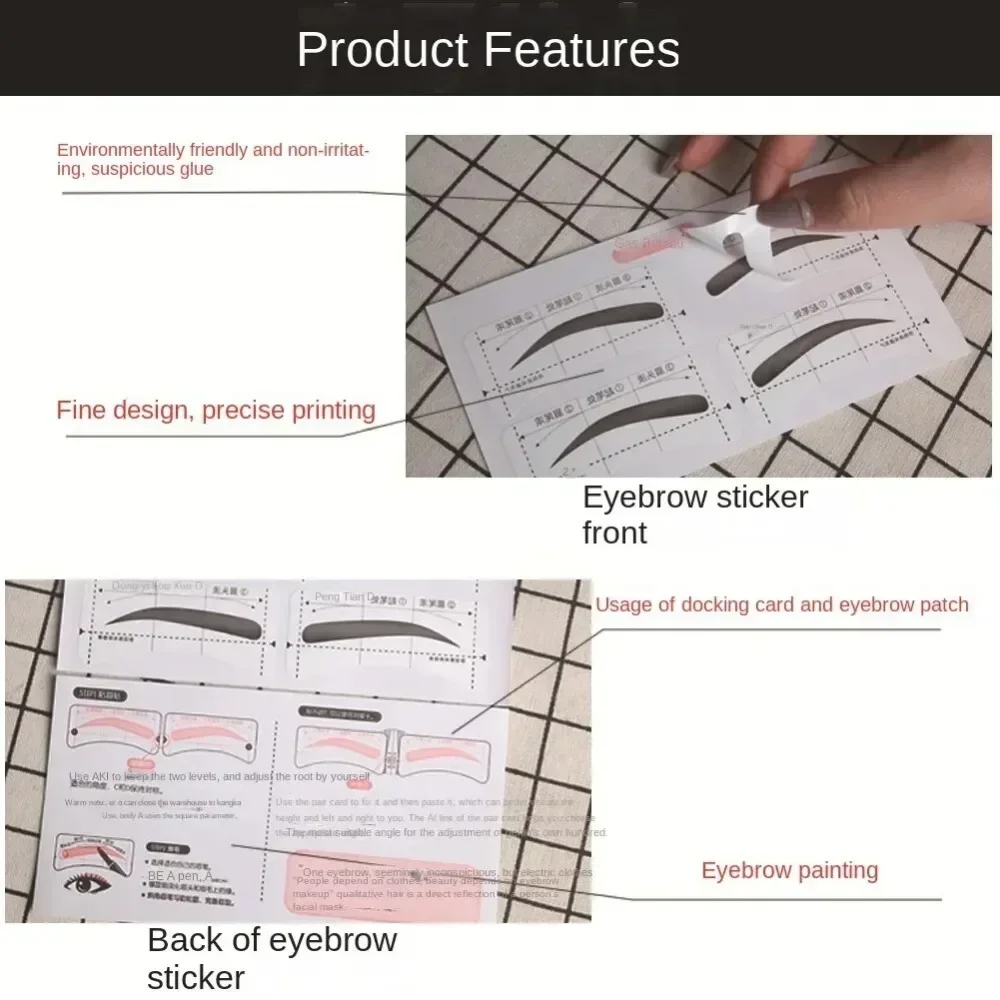 New Disposable Eyebrow Stencil Stickers Grooming Shaper Template Professional Eyes Makeup Stencils Eyebrows Beauty Make Up Tools images - 6