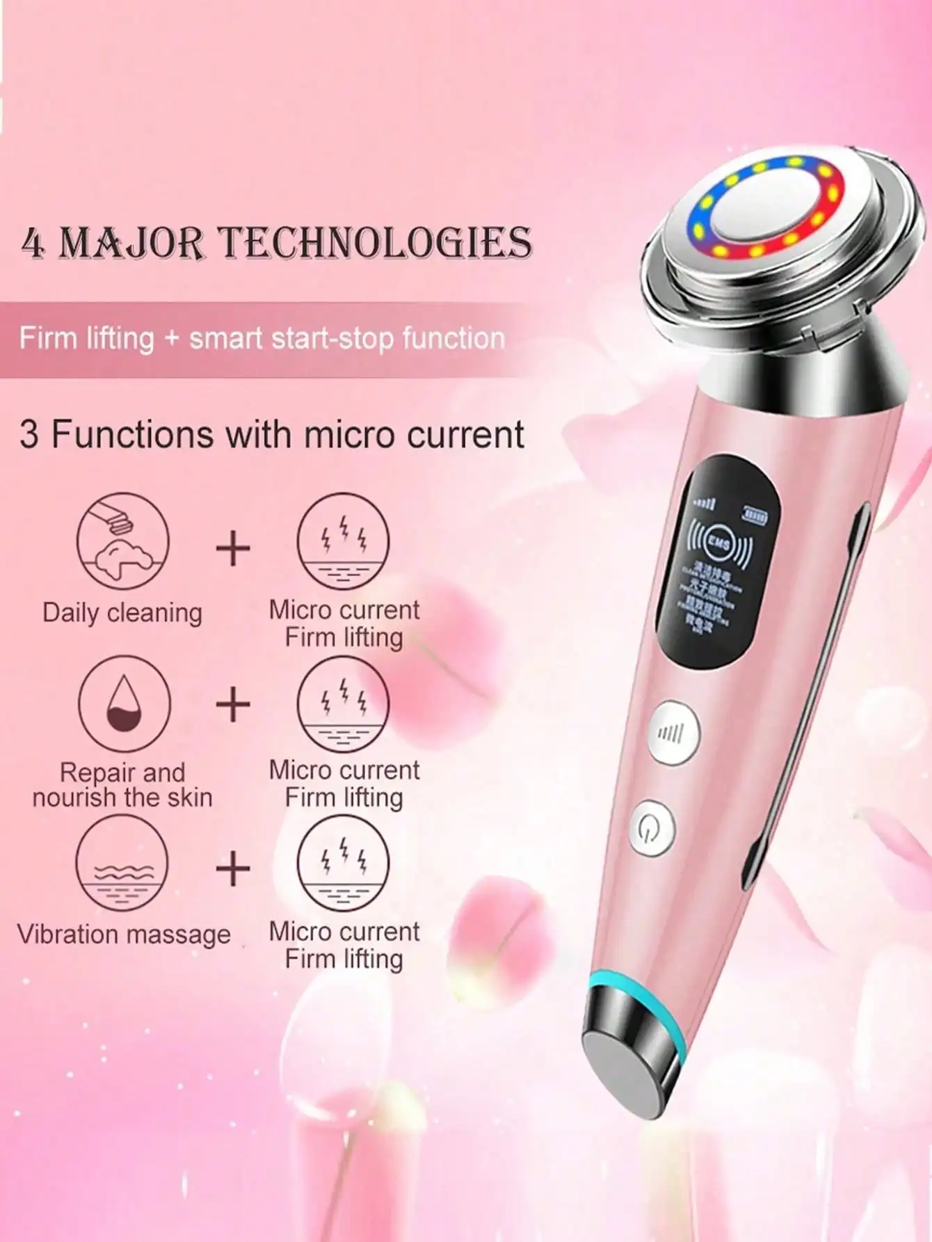 

2026 1PC Gezicht Lifting Gezicht Massager Fr Elektroporatie Radio Frequentie Led Photon Huidverzorging rechargeable