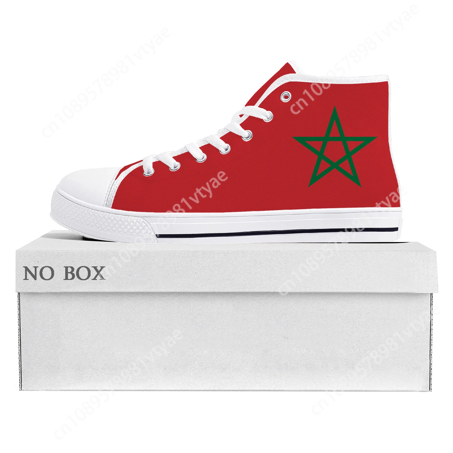 Moroccan Flag High Top High Quality Sneakers Mens Womens Teenager Canvas Sneaker Morocco Casual Couple Shoes Custom Shoe