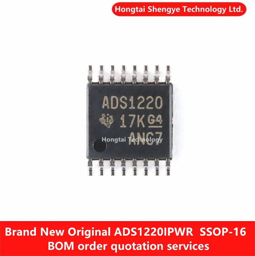 

New original ADS1220 TSSOP-16 ADS1220IPWR 24-bit analog-to-digital converter IC chip