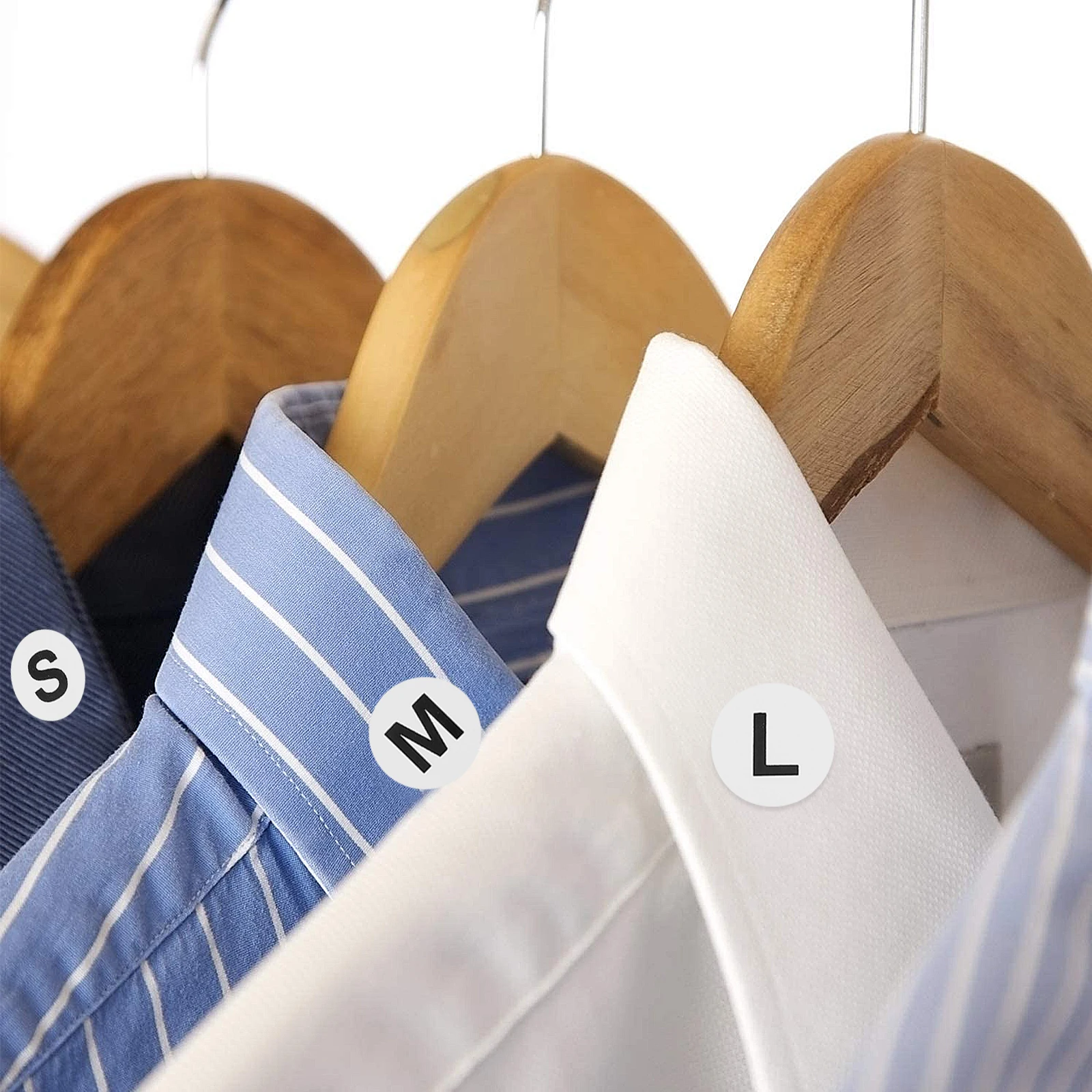 1500Pcs Apparel Size Stickers Clear Round Self-Adhesive Labels for Clothes Size Identification Efficient Sorting Tool