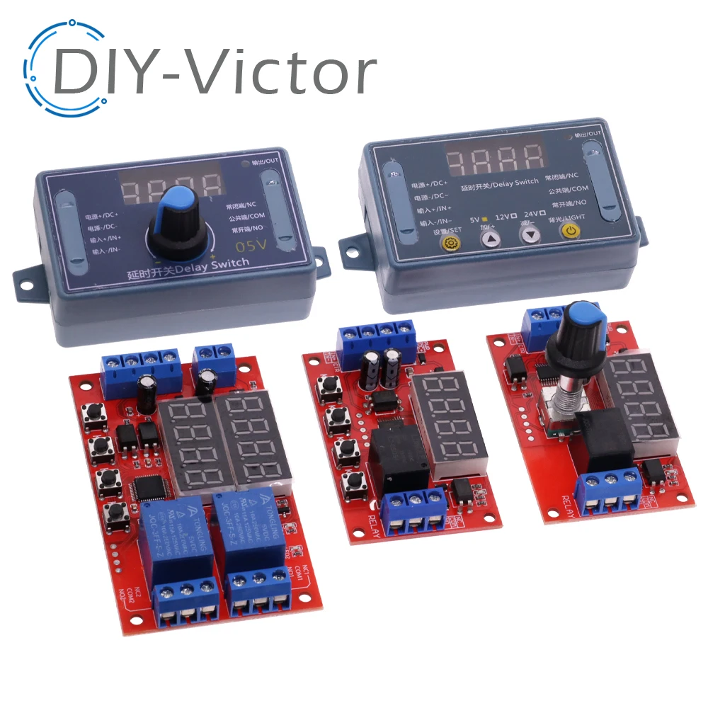 DC 5V 12V 24V 10A Adjustable Time Delay Relay Module 32 52 Modes LED Digital Timming Trigger Timer Control Switch Pulse Cycle