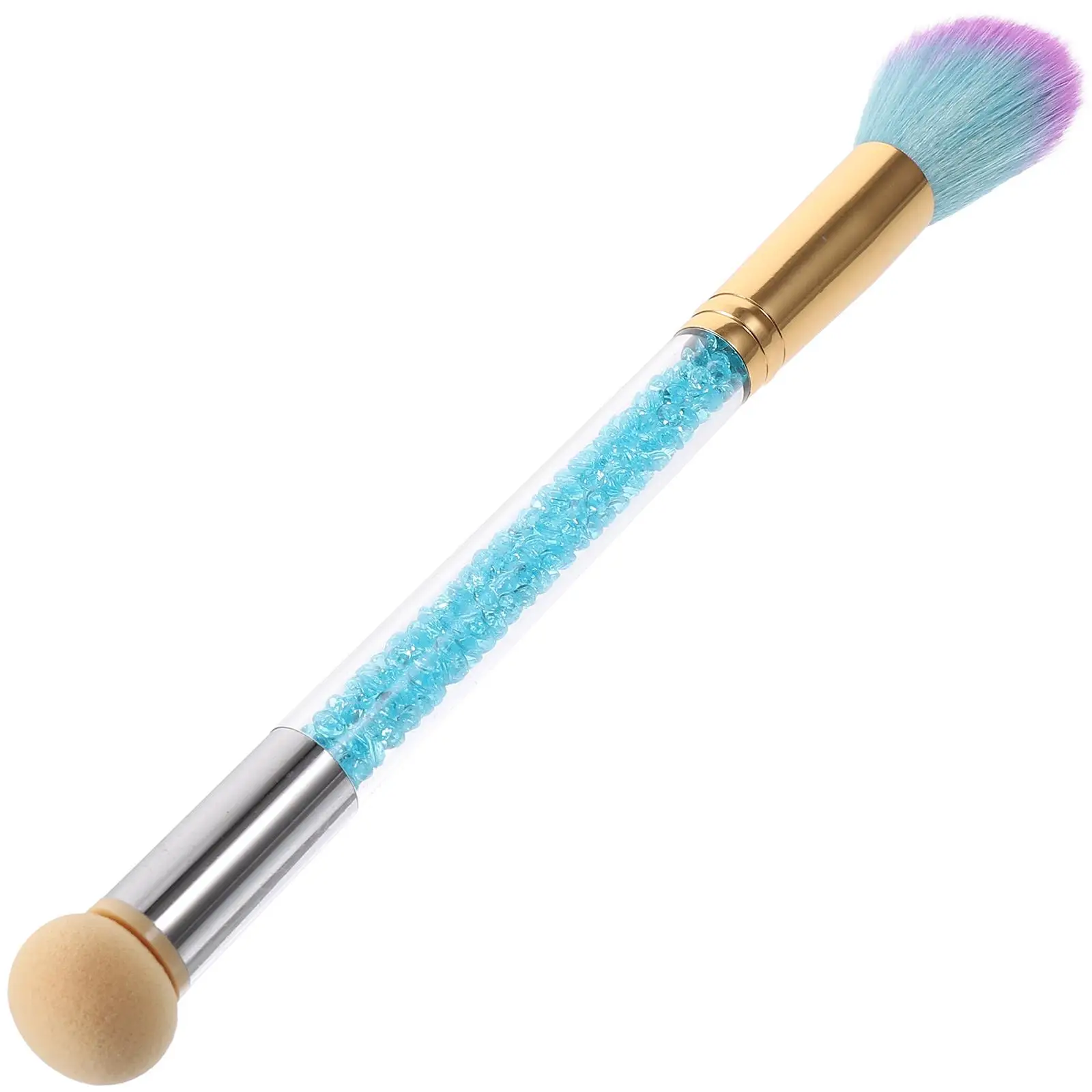 Dwugłowe pędzle do paznokci do czyszczenia kurzu Narzędzia do manicure paznokci Przenośny zestaw pędzli do makijażu