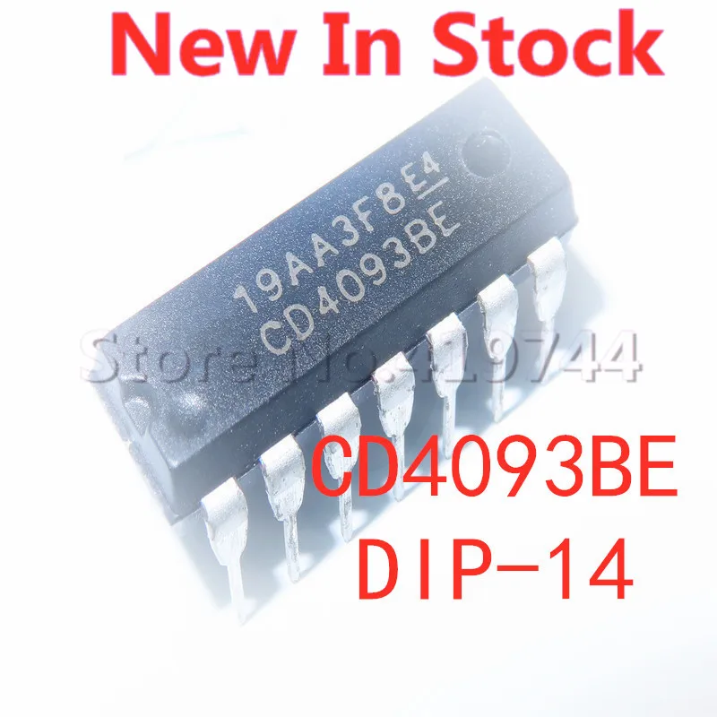 5PCS/LOT CD4093BE CD4093 DIP-14 HCF4093 HEF4093 Schmitt trigger In Stock NEW original IC