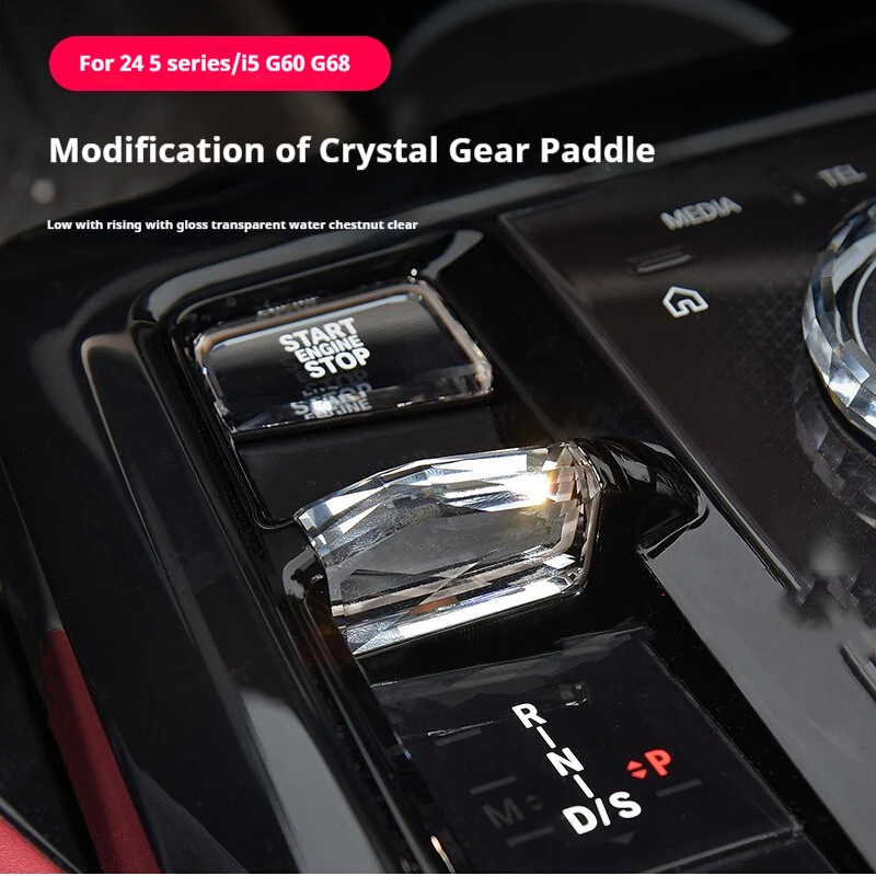 For 24 New BMW 5 Series i5 G60 G68 Crystal To The Dial Knob Sbutton 525/530 Modified Trim Accessories Auto Parts