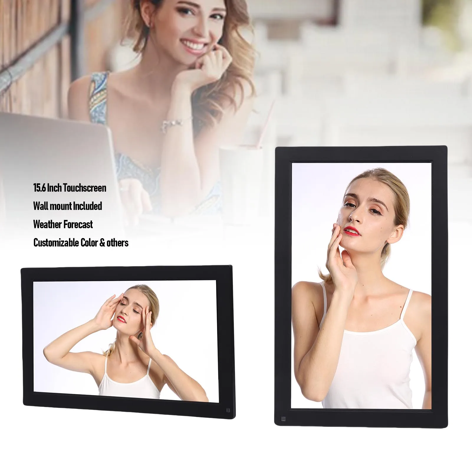 

15.6 Inch Wall Planner Digital Calendar Chore Chart 1080P Full HD Smart Touchscreen Interactive Display for Family Schedules