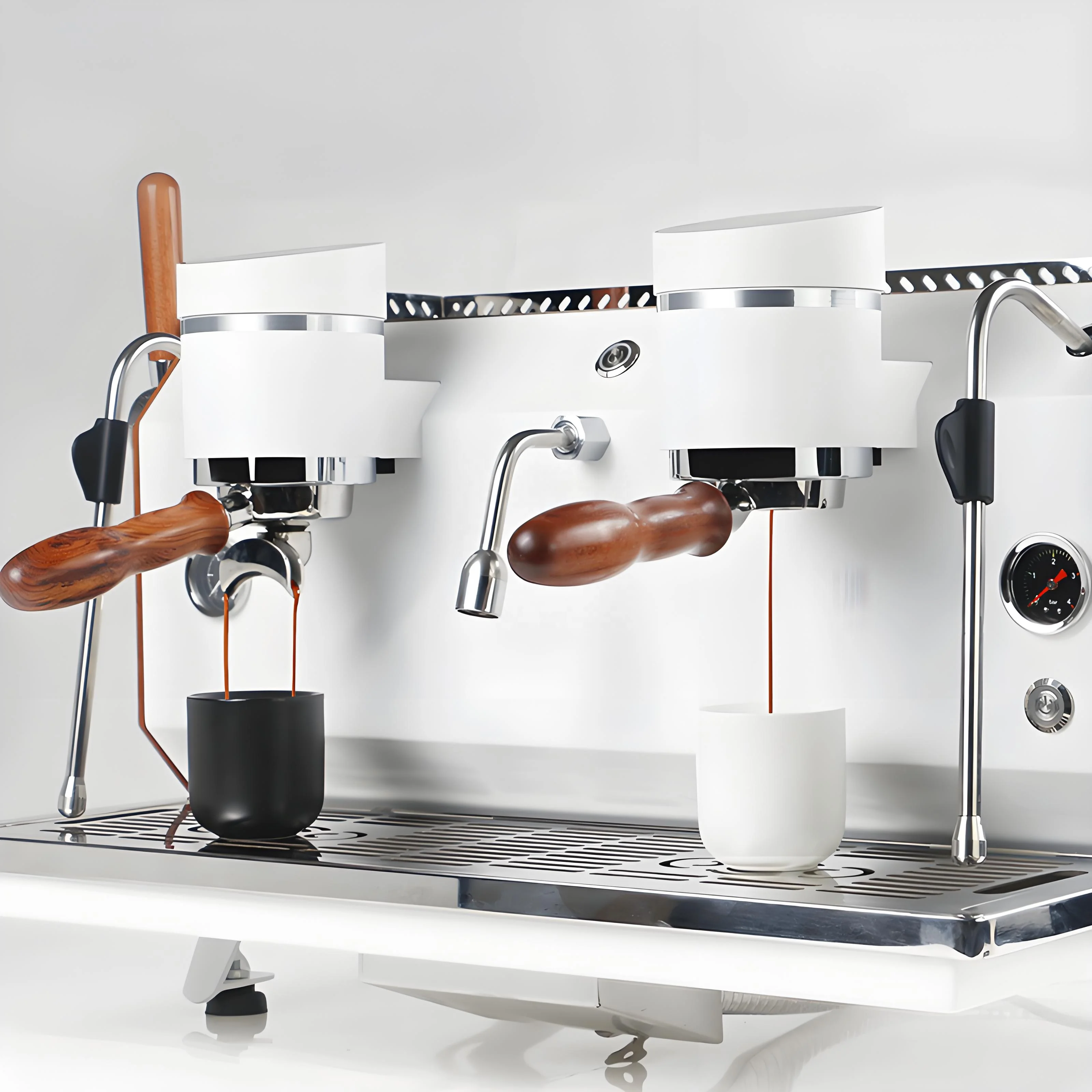 for Commercial Professional Multifunction Automatic Multi Boilers Copper Pipe Coffee Maker Machine Espresso for  Cafe