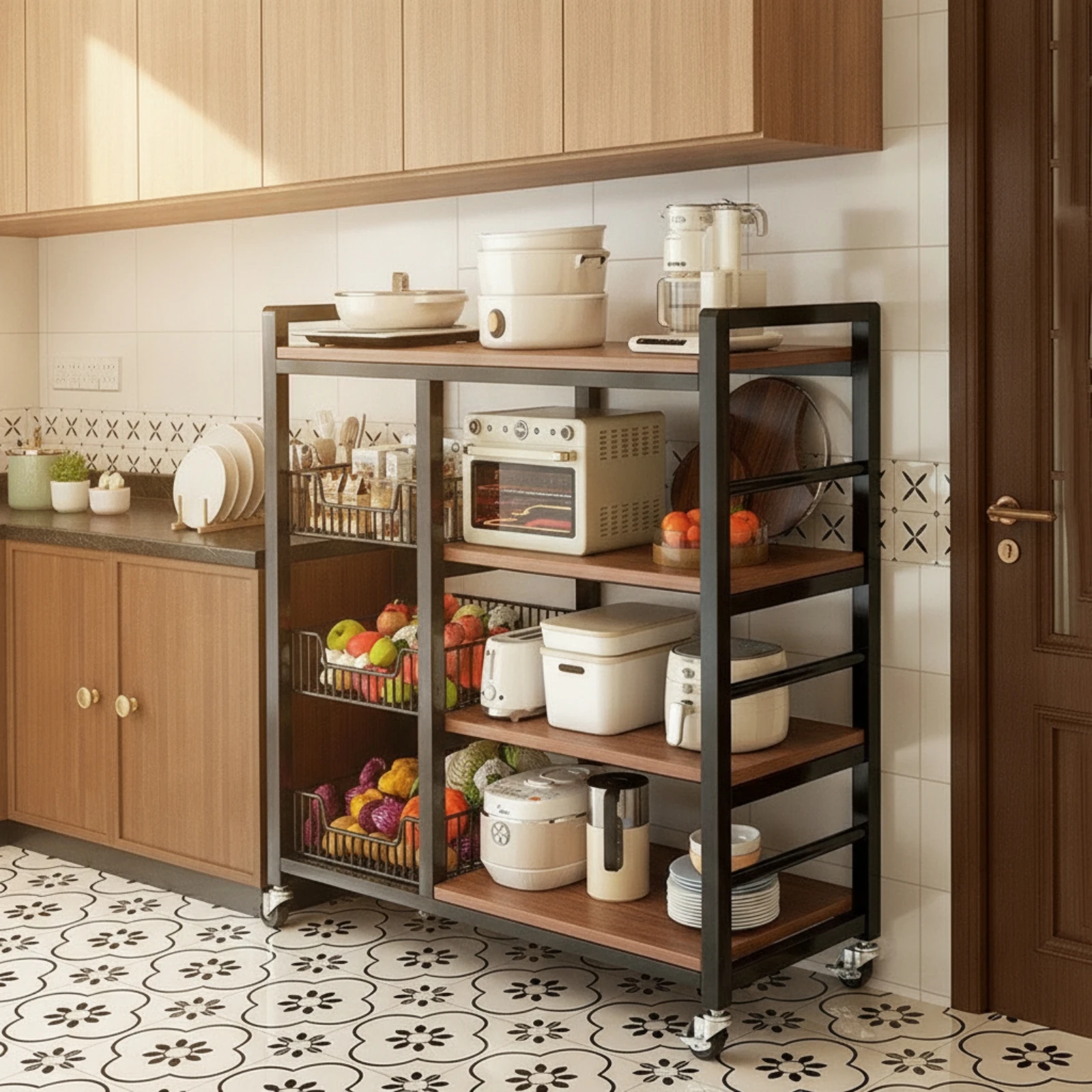 Mutfak Depolama Rafı Çok Yönlü - Kitchen Baking Cart incelemesi ve fiyatı