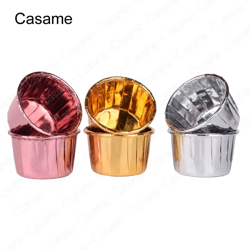 48Pcs Midden Cupcake Liner Bakken Cup Papieren Vormpjes Cake Eitaartjes Lade Mould Decorating Gereedschap Bruiloft Decoratie