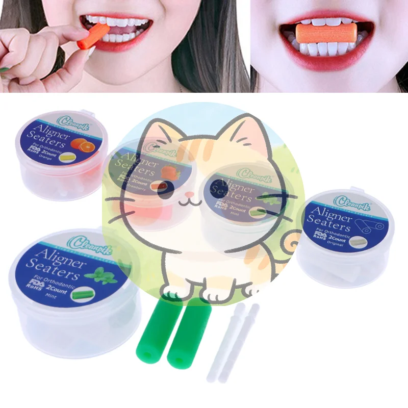 *2Pcs Teeth Chewie for Patient Tooth Aligner Chewies Aligners Tray Brackets Dental Ortodoncia Teeth Whitening With Box