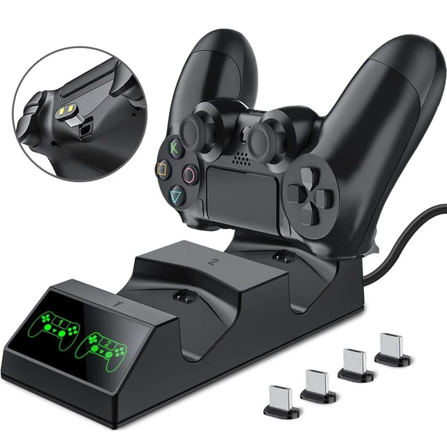 Dual PS4 Controller Charging Dock Station Magnet Charging Stand Base for Sony Playstation 4 PS4 Pro Slim Wireless Controller AliExpress